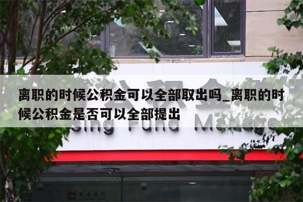 离职的时候公积金可以全部取出吗_离职的时候公积金是否可以全部提出